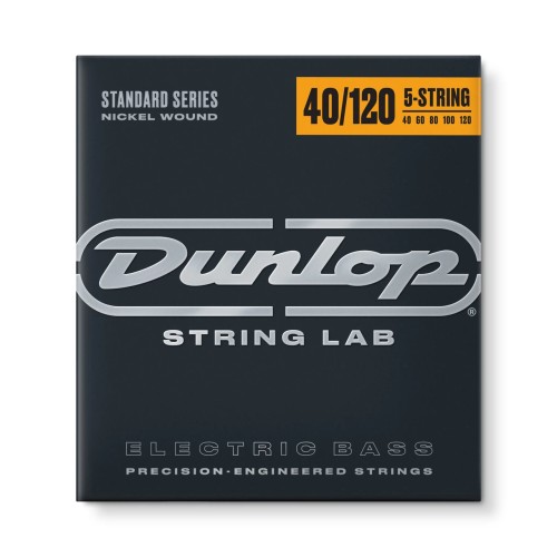 Jim Dunlop DBN40120 Nickel Wound Long Scale Bass Guitar Strings Set/5 (40–120) — basģitāras stīgas Jim Dunlop DBN40120 Nickel Wound Long Scale Bass Guitar Strings Set/5 (40–120) — basģitāras stīgas