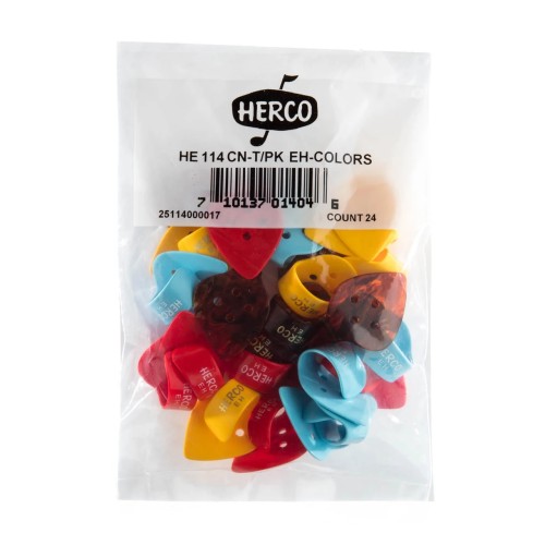 Jim Dunlop HE114 Herco Flat Extra Heavy Thumbpicks (24-Bag) — pirkstu mediatoru komplekts Jim Dunlop HE114 Herco Flat Extra Heavy Thumbpicks (24-Bag) — pirkstu mediatoru komplekts