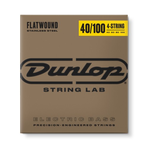 Jim Dunlop DBFS40100 Bass Flatwound Long Scale 40/100 (4/Set) (40–100) — basģitāras stīgas Jim Dunlop DBFS40100 Bass Flatwound Long Scale 40/100 (4/Set) (40–100) — basģitāras stīgas