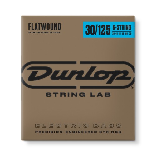 Jim Dunlop DBFS30125 Bass Flatwound Long Scale 30/125 (6/Set) (30–125) — basģitāras stīgas Jim Dunlop DBFS30125 Bass Flatwound Long Scale 30/125 (6/Set) (30–125) — basģitāras stīgas