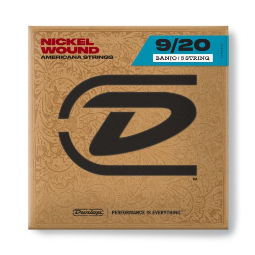 Jim Dunlop DJN0920 Nickel Wound Loop End Banjo Strings Set/5 (9–20) — bandžo stīgas