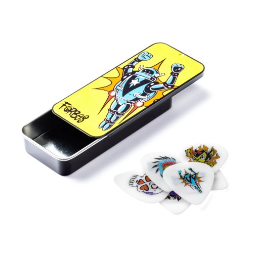 Jim Dunlop BL100T073 Alan Forbes Blackline Series 1 Assorted Guitar Pick (.73Mm) Tin (6 Pcs) — mediatoru komplekts Jim Dunlop BL100T073 Alan Forbes Blackline Series 1 Assorted Guitar Pick (.73Mm) Tin (6 Pcs) — mediatoru komplekts