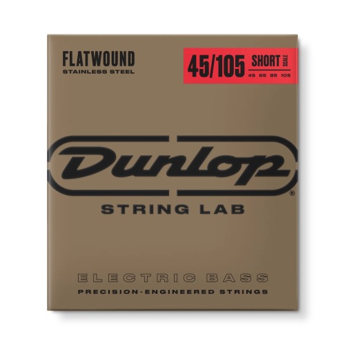 Jim Dunlop DBFS45105S Steel Short Scale Flatwound Bass Strings (45–105) — basģitāras stīgas Jim Dunlop DBFS45105S Steel Short Scale Flatwound Bass Strings (45–105) — basģitāras stīgas