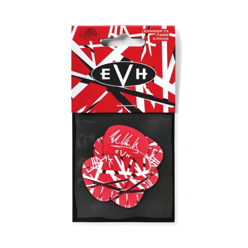 Jim Dunlop EVH102P073 EVH102P.73 EVH FRANKENSTEIN-6/PLYPK (0.73 mm) — mediatoru komplekts Jim Dunlop EVH102P073 EVH102P.73 EVH FRANKENSTEIN-6/PLYPK (0.73 mm) — mediatoru komplekts