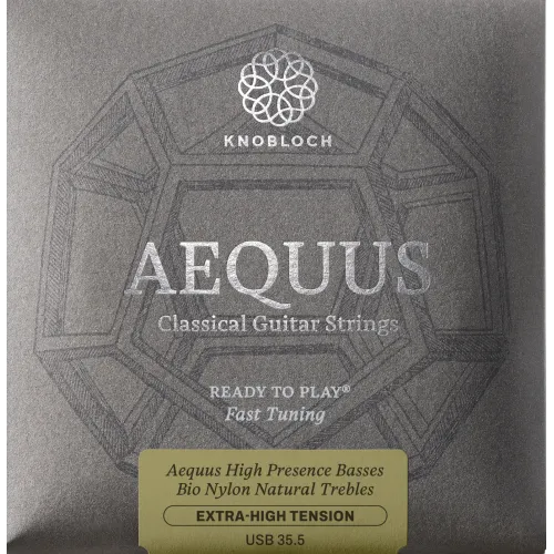 Knobloch Aequus BIO Nylon — stīgu komplekts — Īpaši augsts Knobloch Aequus BIO Nylon — stīgu komplekts — Īpaši augsts