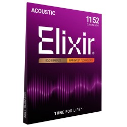 Elixir 11027 Acoustic Nanoweb Custom Light stīgas Elixir 11027 Acoustic Nanoweb Custom Light stīgas