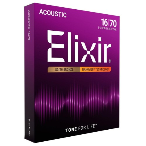 Elixir 11308 Acoustic Nanoweb 8-String Baritone stīgas Elixir 11308 Acoustic Nanoweb 8-String Baritone stīgas