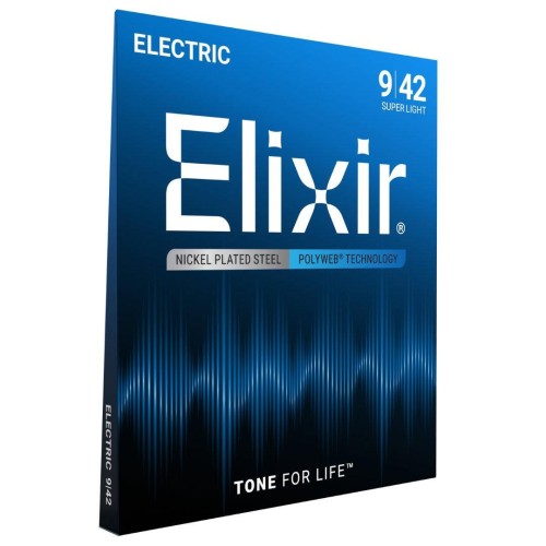 Elixir 12000 Electric Polyweb Super Light stīgas Elixir 12000 Electric Polyweb Super Light stīgas
