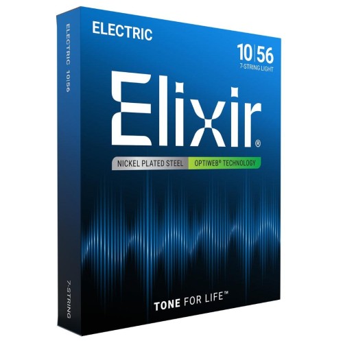 Elixir 19057 Electric Optiweb Light 7-String 10-56 stīgas Elixir 19057 Electric Optiweb Light 7-String 10-56 stīgas
