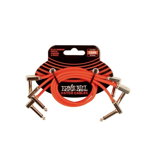 Ernie Ball 06403 12” Flat Ribbon Red 3-Pack vadu komplekts