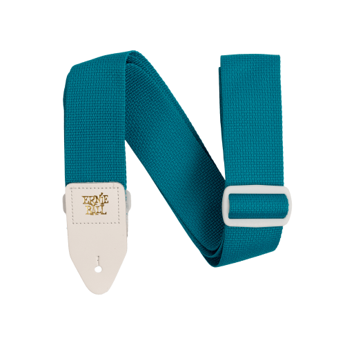 Ernie Ball Teal & White Polypro ģitāras siksna Ernie Ball Teal & White Polypro ģitāras siksna