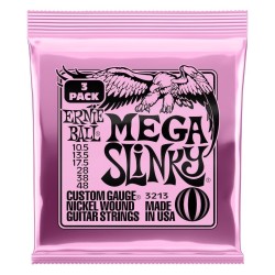 Ernie Ball 2213 Mega Slinky 10.5-48 stīgas 3 paka Ernie Ball 2213 Mega Slinky 10.5-48 stīgas 3 paka