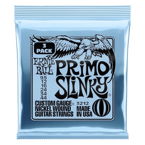 Ernie Ball 2212 Primo Slinky 9.5-44 stīgas 3 paka Ernie Ball 2212 Primo Slinky 9.5-44 stīgas 3 paka