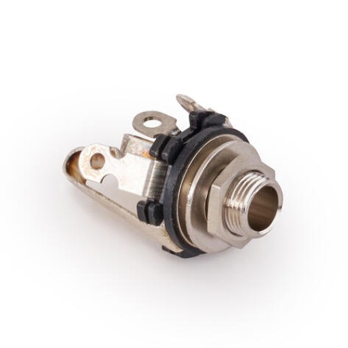MEC Open 6.3 mm / 1/4 Stereo Jack Socket - Chrome ligzda MEC Open 6.3 mm / 1/4 Stereo Jack Socket - Chrome ligzda