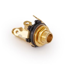 MEC Open 6.3 mm / 1/4 Stereo Jack Socket - Gold ligzda MEC Open 6.3 mm / 1/4 Stereo Jack Socket - Gold ligzda