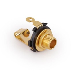 MEC Open 6.3 mm / 1/4 Mono Jack Socket - Gold ligzda MEC Open 6.3 mm / 1/4 Mono Jack Socket - Gold ligzda