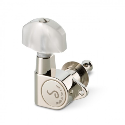 Schaller M6 90 21,7 Nickel LPB 3L/3R stīgu spriegotāji Schaller M6 90 21,7 Nickel LPB 3L/3R stīgu spriegotāji
