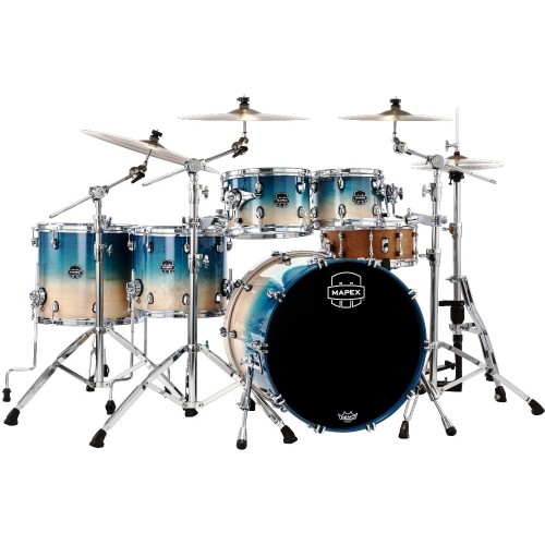 Mapex SR628XUUQ Saturn Studioease 5pc — Aqua Fade — akustisko bungu komplekts Mapex SR628XUUQ Saturn Studioease 5pc — Aqua Fade — akustisko bungu komplekts