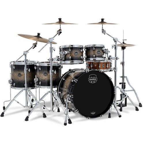 Mapex SR628XUZXG Saturn VI 5pc — Black Ink Burst — akustisko bungu komplekts Mapex SR628XUZXG Saturn VI 5pc — Black Ink Burst — akustisko bungu komplekts