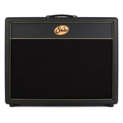 Suhr 2x12 Cabinet, Black, Black grill, Celestion Vintage 30 speakers — guitar cabinet