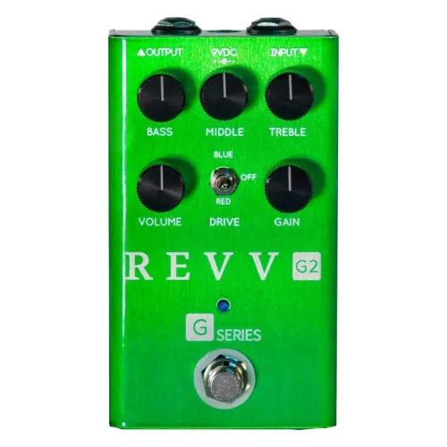 Revv G2 - Preamp/Overdrive Pedal, Green — ģitāras efekta pedālis Revv G2 - Preamp/Overdrive Pedal, Green — ģitāras efekta pedālis