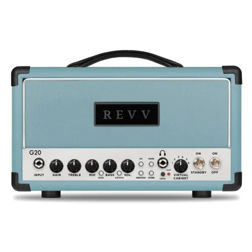 Revv G20 20/4-watt – Baby Blue Bronco — lampu pastiprinātāja galva Revv G20 20/4-watt – Baby Blue Bronco — lampu pastiprinātāja galva