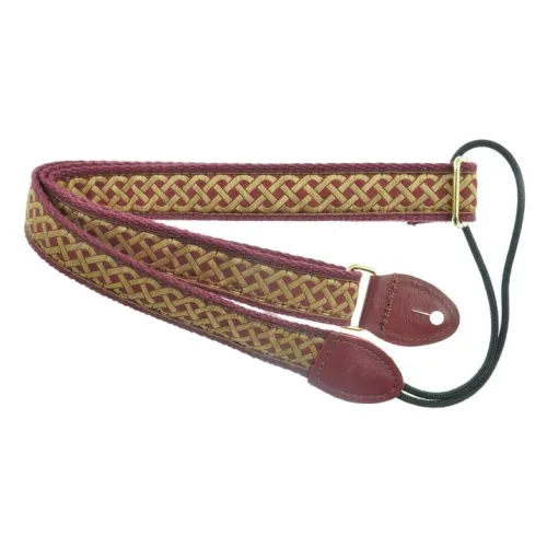 Souldier Celtic Knot - Tan/Burgundy — mandolīnas siksna Souldier Celtic Knot - Tan/Burgundy — mandolīnas siksna