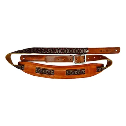 Souldier Saddle Strap - Papyrus - Nutmeg — ģitāras siksna Souldier Saddle Strap - Papyrus - Nutmeg — ģitāras siksna