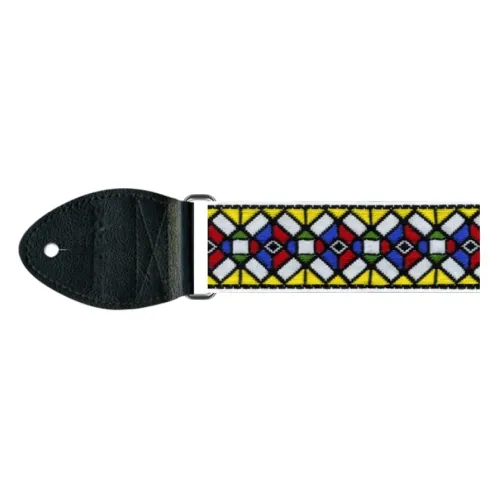 Souldier Stained Glass - Yellow/Red — ģitāras siksna Souldier Stained Glass - Yellow/Red — ģitāras siksna