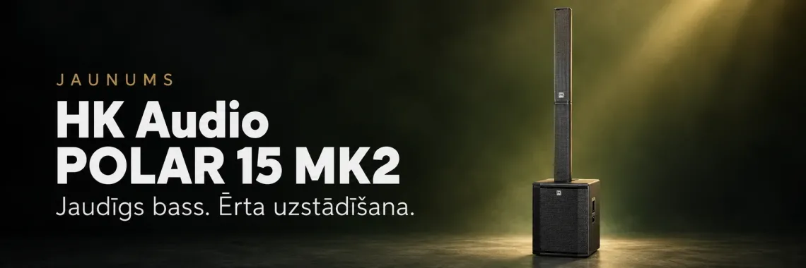 Jaunums: HK Audio POLAR 15 MK2 — 15 collu bass un ērta uzstādīšana