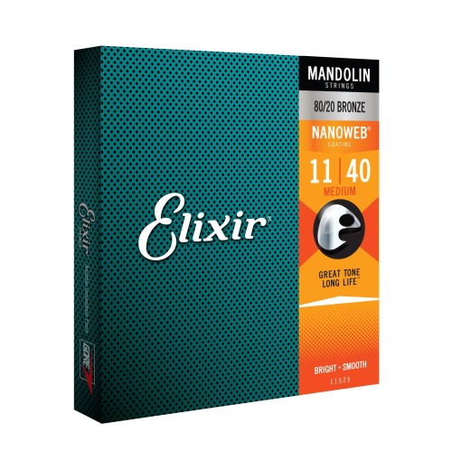 Elixir 11525 Mandolin Nanoweb Medium stīgas Elixir 11525 Mandolin Nanoweb Medium stīgas