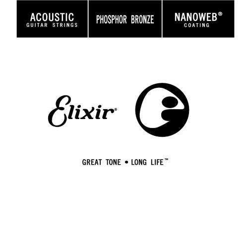 Elixir 14142 Phosphor Bronze Single Strings Nanoweb 0.042 stīga Elixir 14142 Phosphor Bronze Single Strings Nanoweb 0.042 stīga