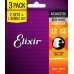 Elixir 16539 Acoustic Nanoweb Light 3-Pack 12-53 stīgas Elixir 16539 Acoustic Nanoweb Light 3-Pack 12-53 stīgas