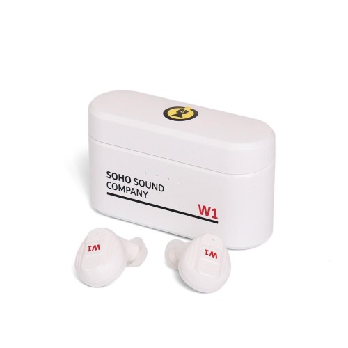 Soho W1 Bluetooth Earbud baltas austiņas ar powerbanku Soho W1 Bluetooth Earbud baltas austiņas ar powerbanku