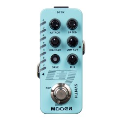 Mooer E7 Polyphonic Guitar Synth sintezatora pedālis Mooer E7 Polyphonic Guitar Synth sintezatora pedālis