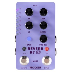 Mooer R7 X2 Reverb - Digital Reverb pedālis Mooer R7 X2 Reverb - Digital Reverb pedālis