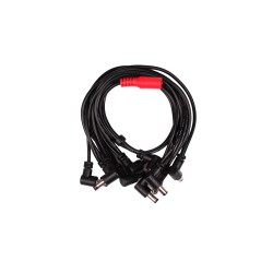 Mooer Power Daisy Chain Cable, 10 Plugs, angled kabelis Mooer Power Daisy Chain Cable, 10 Plugs, angled kabelis