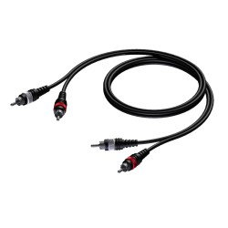 Procab 2 x RCA/Cinch male - 2x RCA/Cinch male 3 meter Procab 2 x RCA/Cinch male - 2x RCA/Cinch male 3 meter