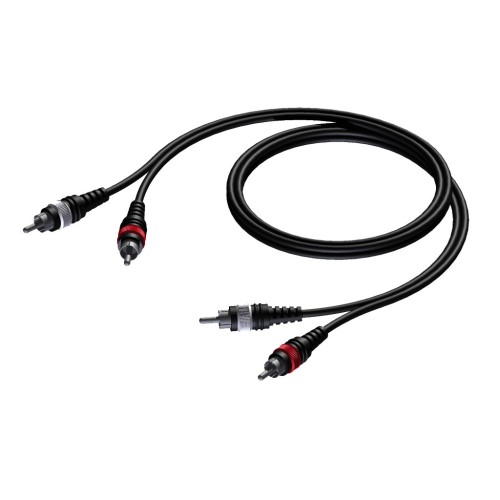 Procab 2 x RCA/Cinch male - 2x RCA/Cinch male 3 meter Procab 2 x RCA/Cinch male - 2x RCA/Cinch male 3 meter