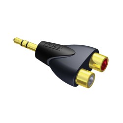 Procab 2 x RCA/Cinch female - 3.5 mm Jack male stereo Procab 2 x RCA/Cinch female - 3.5 mm Jack male stereo