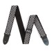 Dunlop Black & White checkered ģitāras siksna