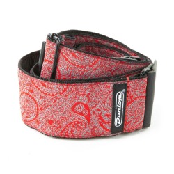 Dunlop desinger paisley red ģitāras siksna