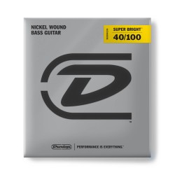 Dunlop DBSBN40100 Nickel super bright SET/4 stīgas Dunlop DBSBN40100 Nickel super bright SET/4 stīgas