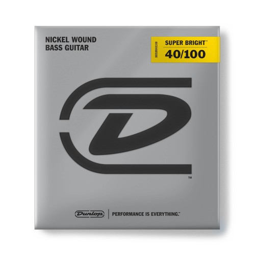 Dunlop DBSBN40100 Nickel super bright SET/4 stīgas Dunlop DBSBN40100 Nickel super bright SET/4 stīgas