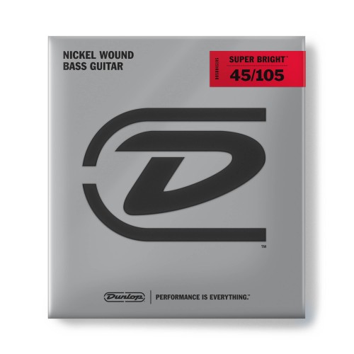 Dunlop DBSBN45105 Nickel super bright SET/4 stīgas Dunlop DBSBN45105 Nickel super bright SET/4 stīgas