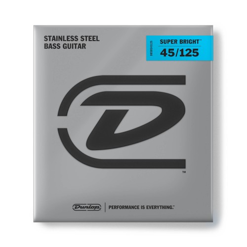 Dunlop DBSBS45125 Steel super bright SET/5 stīgas Dunlop DBSBS45125 Steel super bright SET/5 stīgas