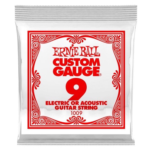 Ernie Ball 1009 .009 Plain Steel electric or acoustic stīga