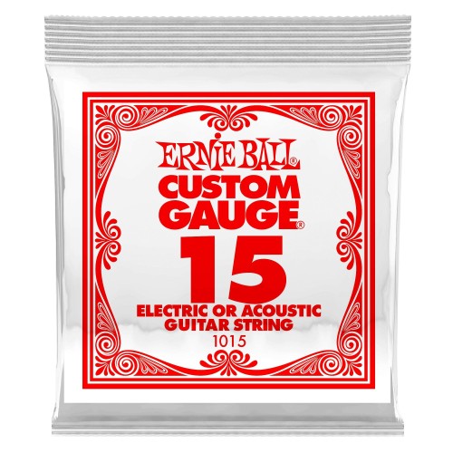 Ernie Ball 1015 .015 Plain Steel Electric or Acoustic stīga Ernie Ball 1015 .015 Plain Steel Electric or Acoustic stīga