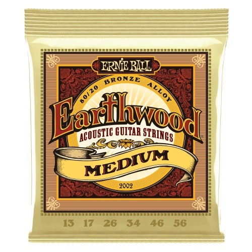 Ernie Ball 2002 Earthwood Medium 80/20 Bronze 13-56 stīgas Ernie Ball 2002 Earthwood Medium 80/20 Bronze 13-56 stīgas