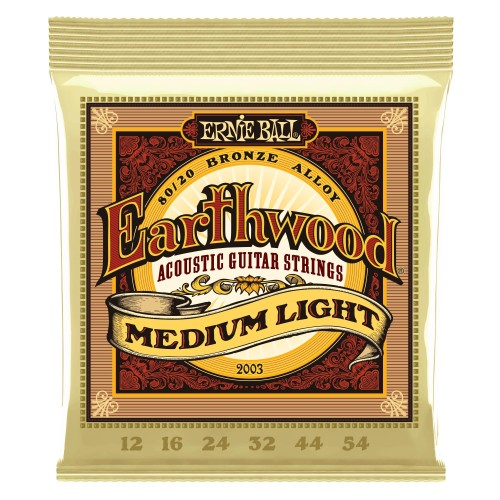 Ernie Ball 2003 Earthwood Medium Light 80/20 Bronze 12-54 stīgas Ernie Ball 2003 Earthwood Medium Light 80/20 Bronze 12-54 stīgas